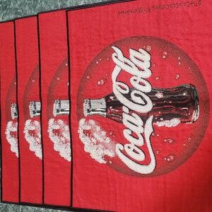 Set of 4 vintage coka-cola placemats